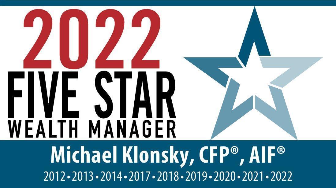 Five Star Wealth Manager badge for Michael Klonsky